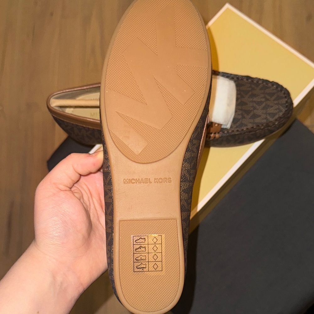 Michael Kors Dark Brown Patterned Loafers - Picture 3 of 15